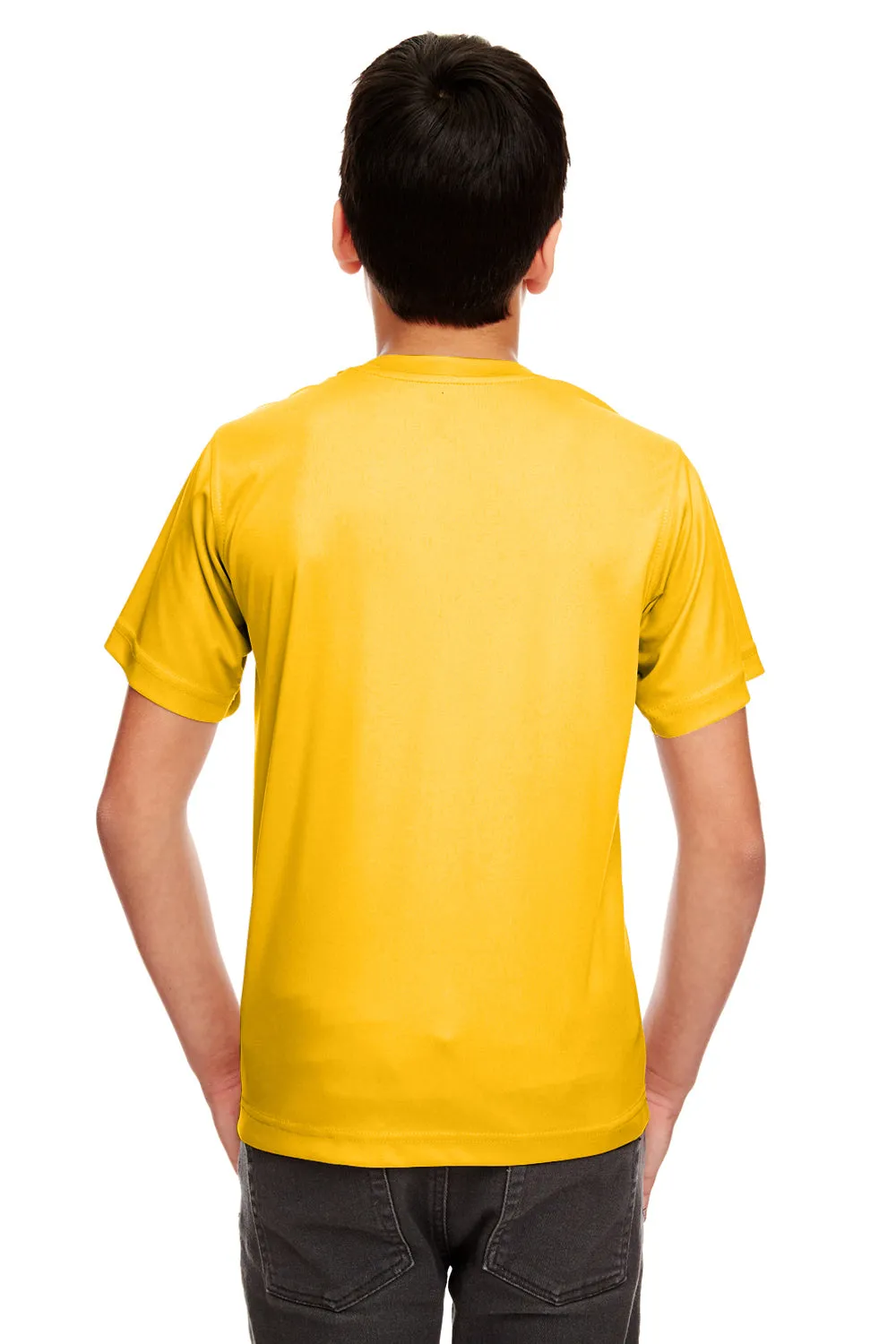 UltraClub Youth Cool & Dry Performance Moisture Wicking Short Sleeve Crewneck T-Shirt - Gold