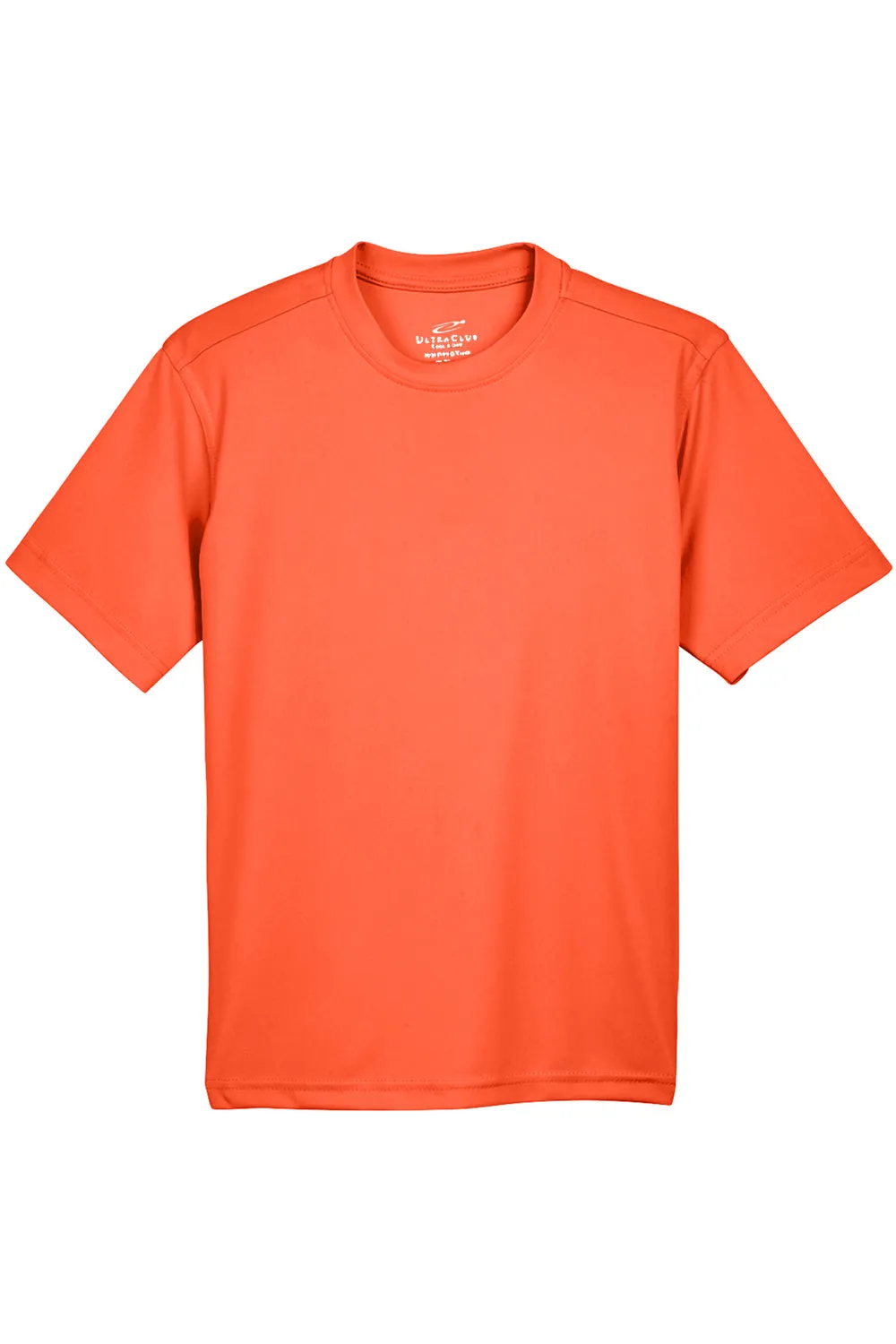 UltraClub Youth Cool & Dry Performance Moisture Wicking Short Sleeve Crewneck T-Shirt - Orange