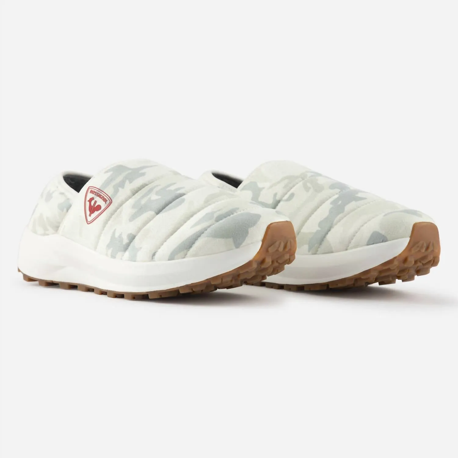 Unisex Chalet Winter Slippers In White Camo