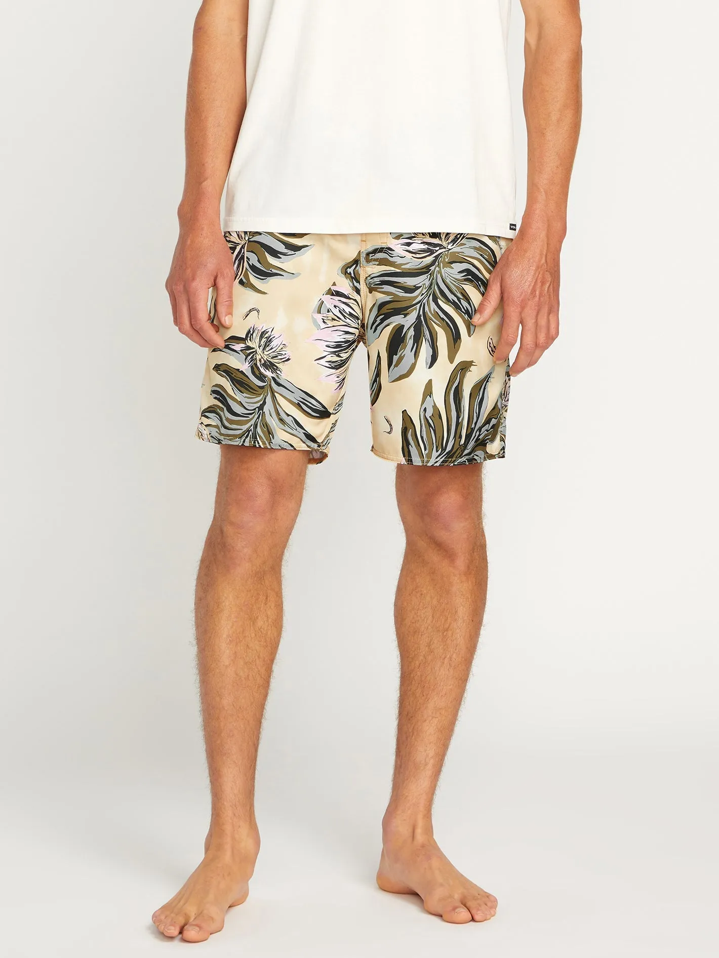 Volcom Center Print Men's Swim Trunks Dawn Yellow Volcom
