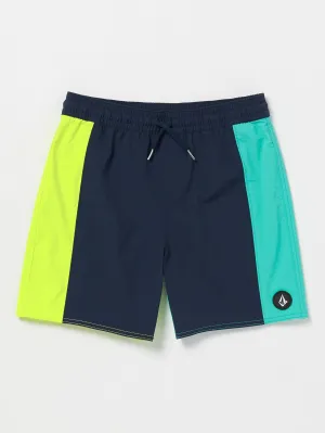 Volcom Lido Liberator Boys Swim Trunks (Age 8-14) Navy Volcom