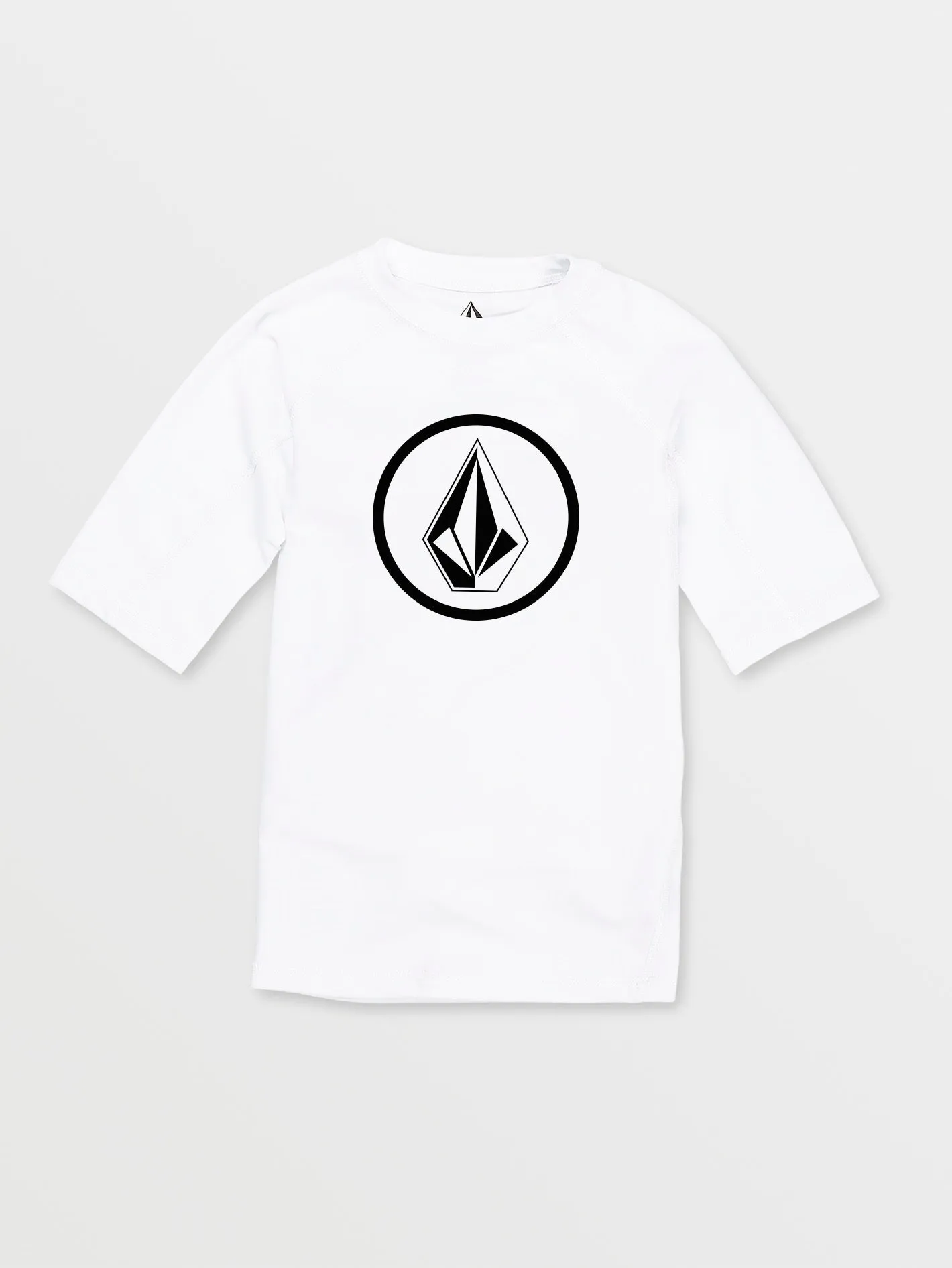 Volcom Lido Solid Boys Short Sleeve Boys Rashguard (Age 8-14) White Volcom
