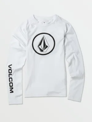 Volcom Lido Solid Long Sleeve Shirt (Age 8-14) White Volcom