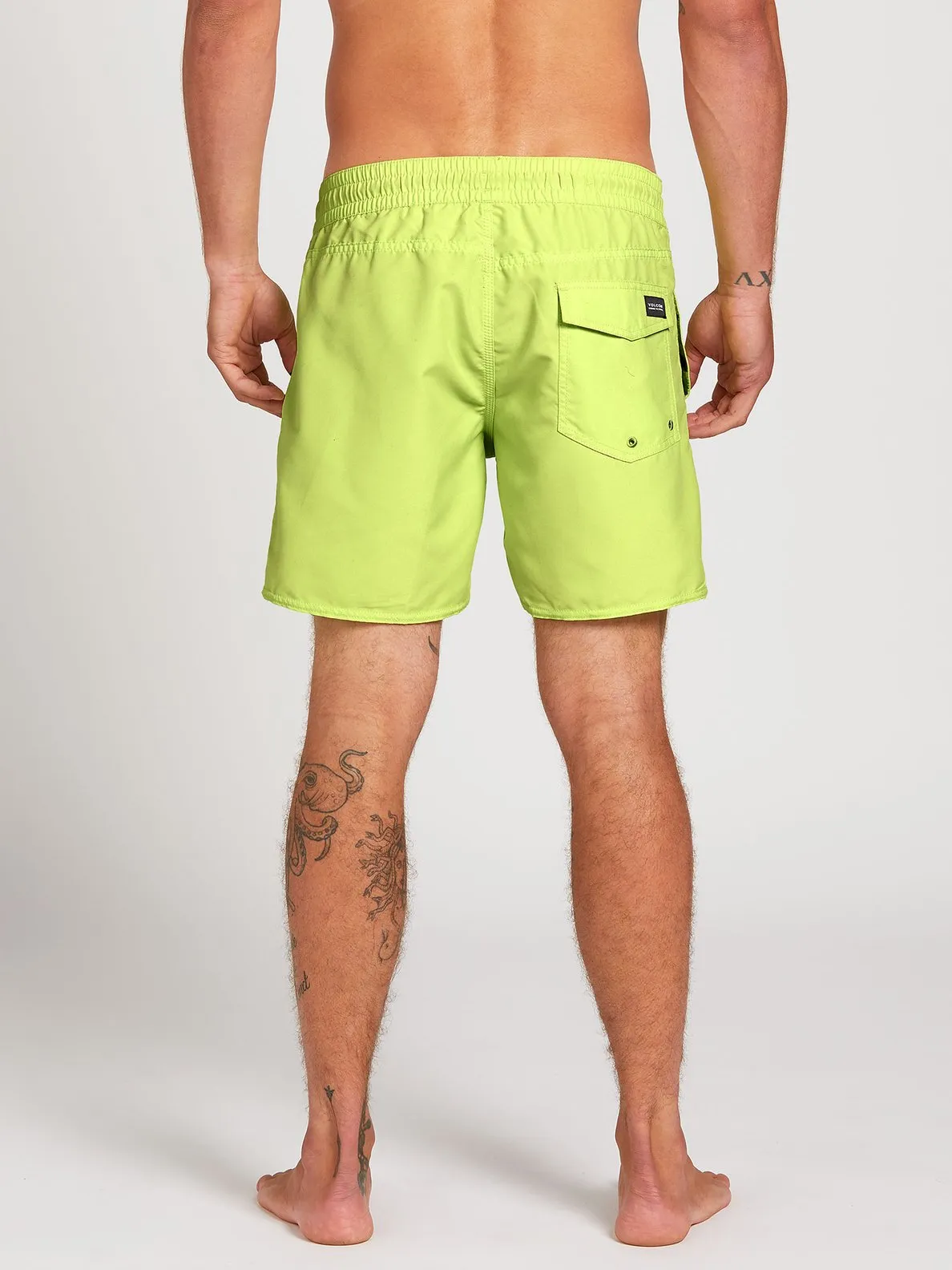 Volcom Lip Solid Mens Trunk 16" - Highlighter Green / Hydro Blue