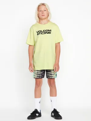 Volcom Polly Pack Elastic Waist Boys Swim Trunks (Age 8-14) Storm Cloud Volcom