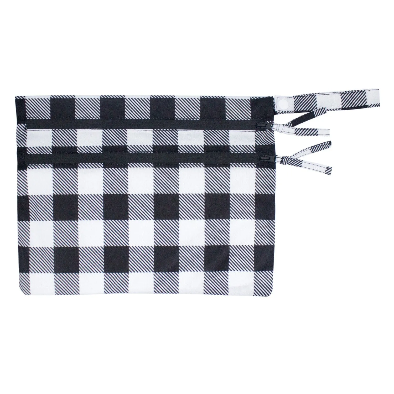 White Buffalo Plaid - Waterproof Wet Bag (for Mealtime, On-the-go, And More!) Babykids_Bapron-Baby