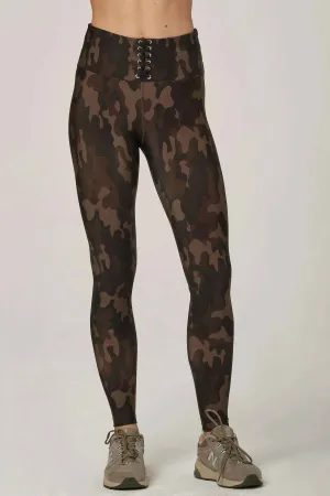 Women's 4 Eva Lace Up Leggings In Camouflage