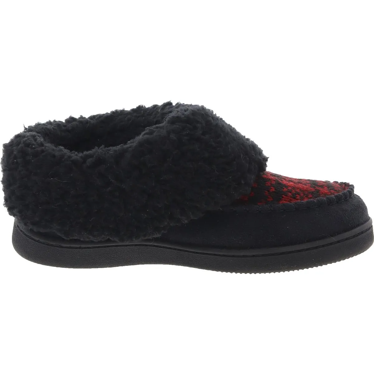 Womens Faux Fur Lined Faux Suede Scuff Slippers