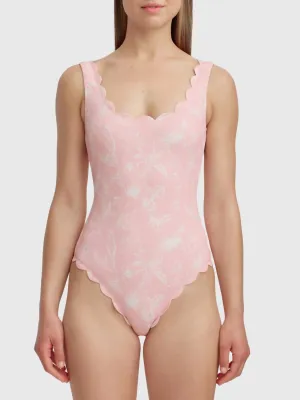 Women's Maillot One-Piece Swimsuit In Calm Floral Print/calm