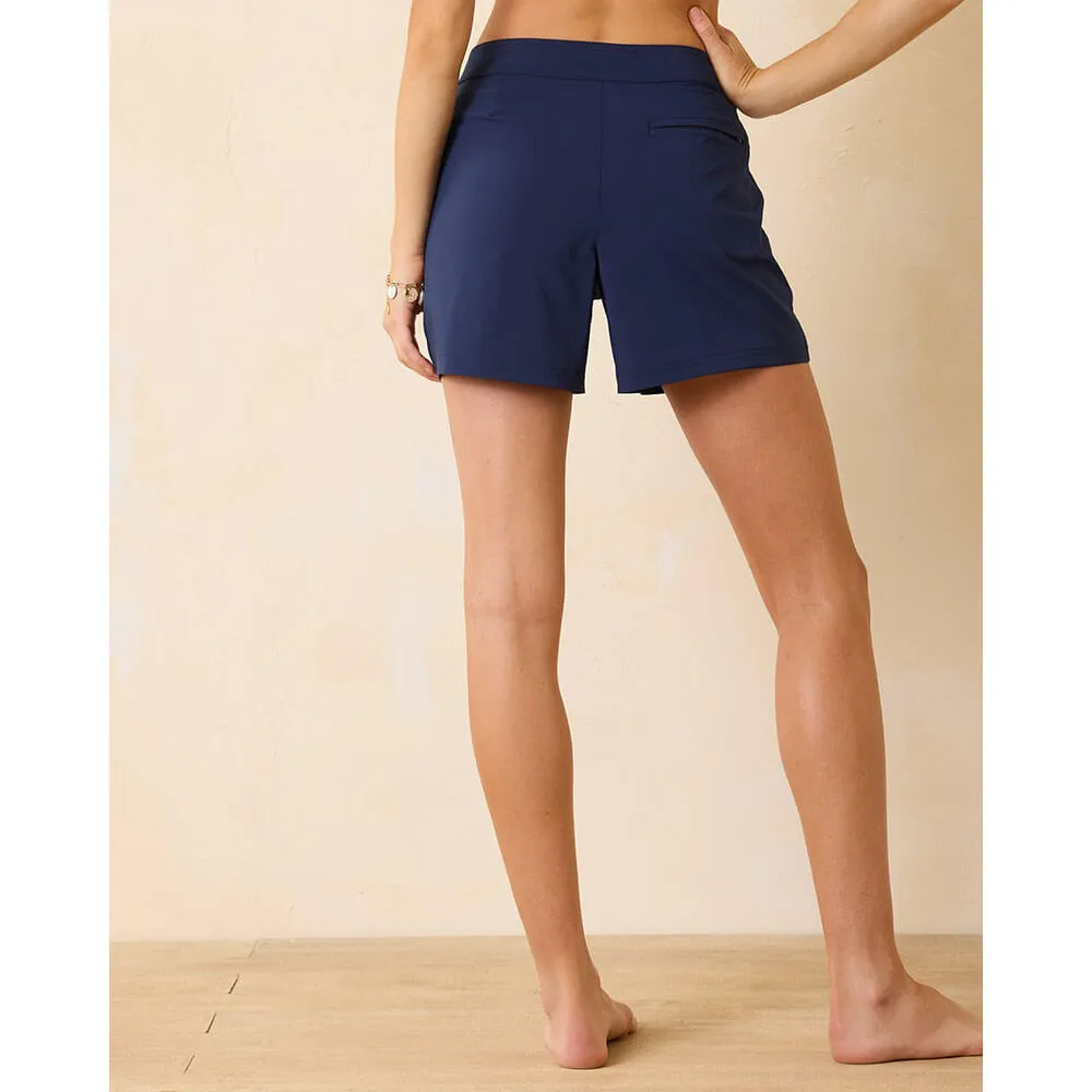 Womens Tommy Bahama Swimwear Tommy Bahama Womens Solid Boardshort Coverup - Mare Navy*