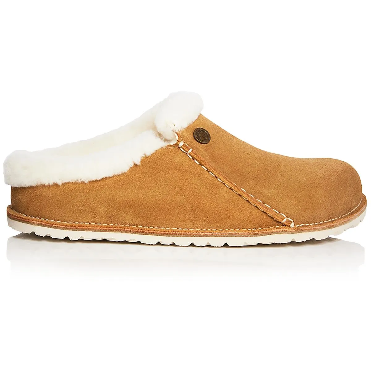 Zermatt Womens Faux Fur Leather Slide Slippers