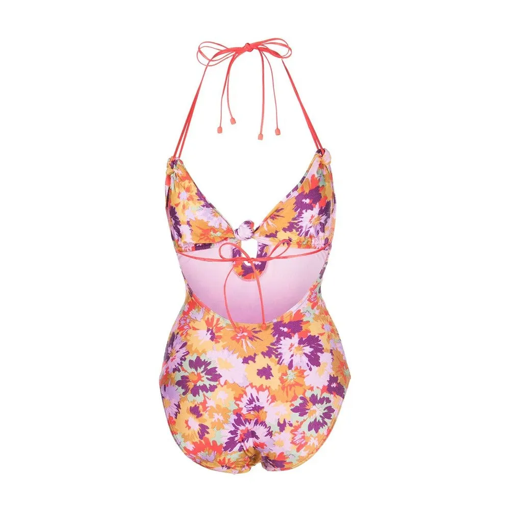 Zimmermann Violet Knotted 1Pc Mustard Multi Floral